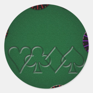 Adesivo Redondo Tampo da mesa do póquer