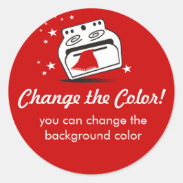 Adesivo Redondo Tampões para brinde de cozinhar de fogão dançante