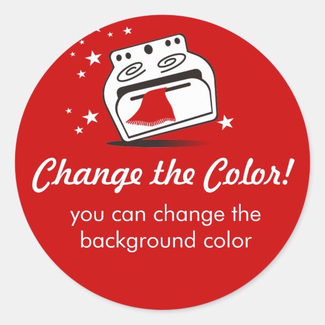 Adesivo Redondo Tampões para brinde de cozinhar de fogão dançante (Frente)