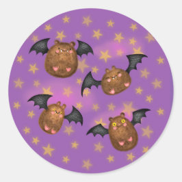 Adesivo Redondo Tampões redondos de fofinho, bonitos