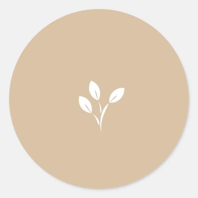 Adesivo Redondo Tan, Folha, Folhas, gráfico, logotipo (Frente)