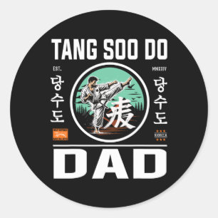 Adesivo Redondo Tang Soo Do Karate Pai Para Artes Marciais E Pai