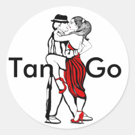 Adesivo Redondo Tango Dancers