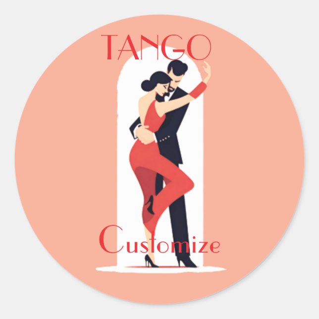 Adesivo Redondo Tango Dancers Thunder_Cove (Frente)