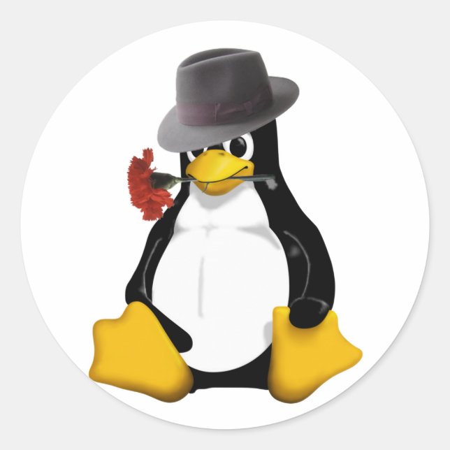 Adesivo Redondo tango Linux (Frente)