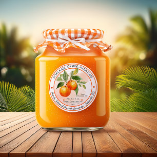 Adesivo Redondo Tangy Homemade Orange Marmalade Canning
