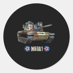 Adesivo Redondo Tanque pesado americano M60a1 da Guerra Fria