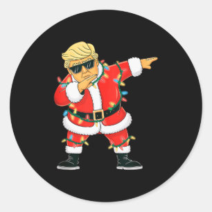 Adesivo Redondo Tanque Santa Trump Natal Dab Xmas Homens Mulheres