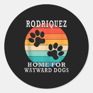Adesivo Redondo Tanque T Rodriquez Casa Para Cães Desajustados Sob