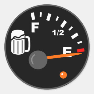 ADESIVO REDONDO TANQUE VAZIO DA CERVEJA