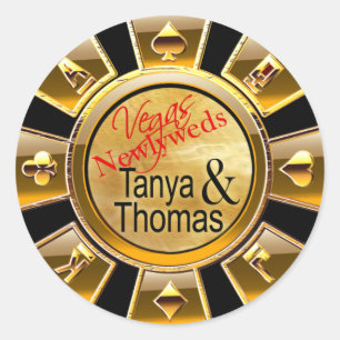 Adesivo Redondo Tanya & Thomas Las Vegas Casino Chip black/gold