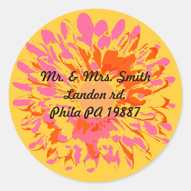 Adesivo Redondo Tão Bonito Primavera Bat Mitzvah Sticker Seal (Frente)