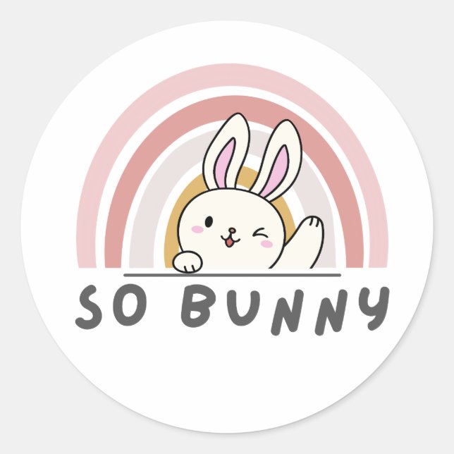 Adesivo Redondo Tão Bunny (Frente)