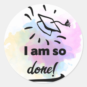 Adesivo Redondo Tão Concluído Formando