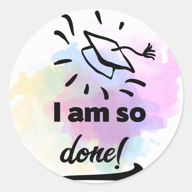 Adesivo Redondo Tão Concluído Formando (Frente)