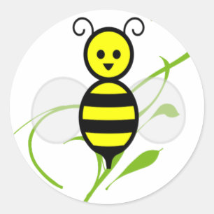 Adesivo Redondo Tão ocupado quanto uma abelha