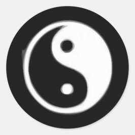 Adesivo Redondo Taojitu preto-e-branco