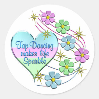 Adesivo Redondo Tap Dancing Sparkles