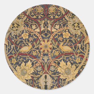 Adesivo Redondo Tapeçaria Faux William Morris Bullerswood