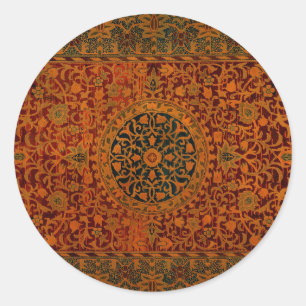 Adesivo Redondo Tapete de Tapeçaria William Morris