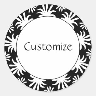 Adesivo Redondo Tarde da Modelo dos Triffids - B&W