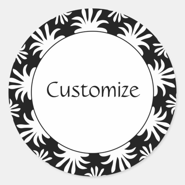 Adesivo Redondo Tarde da Modelo dos Triffids - B&W (Frente)