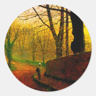 Adesivo Redondo Tarde de novembro Stapleton Park Grimshaw