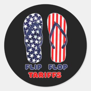 Adesivo Redondo Tarifas de sacudir Inundável Anti-Trump Tee Merch