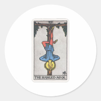 Adesivo Redondo Tarot as penduradas The hanged Ele