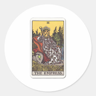 Adesivo Redondo Tarot Herrscherin The Empress