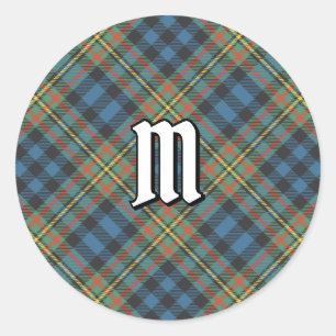 Adesivo Redondo Tartan Antigo do Clã MacLellan
