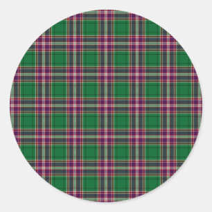 Adesivo Redondo Tartan da caça de MacFarlane do clã