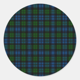 Adesivo Redondo Tartan das forças armadas de Campbell do clã