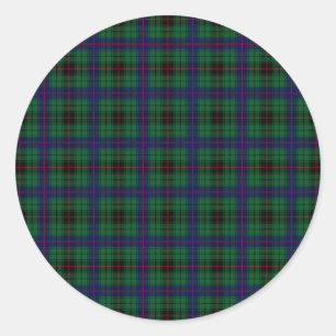 Adesivo Redondo Tartan de Davidson do clã
