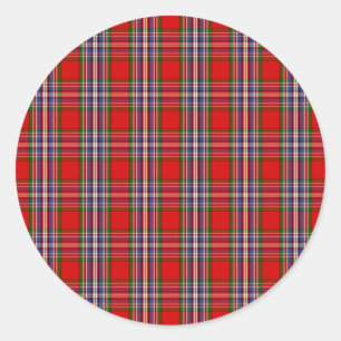 Adesivo Redondo Tartan de MacFarlane do clã
