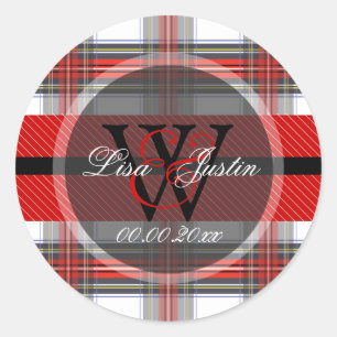 Adesivo Redondo Tartan do clã PIxDezines