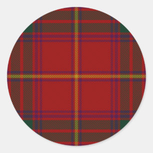 Adesivo Redondo Tartan do irlandês de Galway do condado