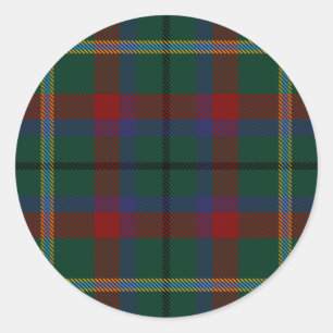 Adesivo Redondo Tartan do irlandês de Mayo do condado