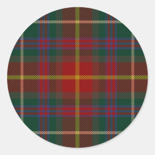 Adesivo Redondo Tartan do irlandês de Meath do condado