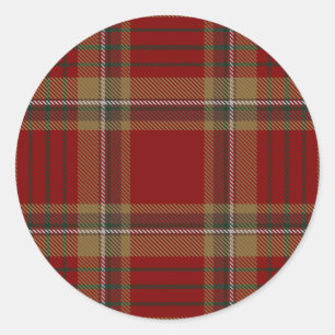 Adesivo Redondo Tartan do irlandês de Tyrone do condado