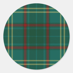 Adesivo Redondo Tartan do irlandês do condado de Armagh