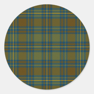 Adesivo Redondo Tartan do irlandês do Kerry do condado