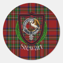 Tartan e Brasão do Clã Escocês Stewart