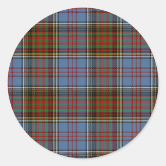 Adesivo Redondo Tartan Stickers