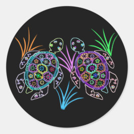 Adesivo Redondo Tartaruga-do-mar