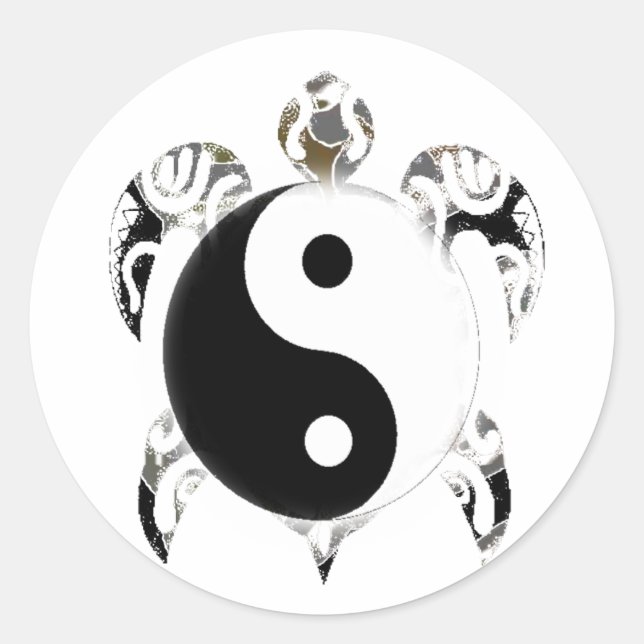 Adesivo Redondo Tartaruga marinha (Frente)