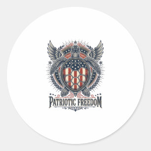 Adesivo Redondo Tartaruga Marinha Patriota