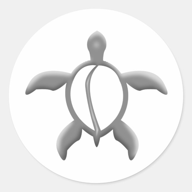 Adesivo Redondo tartaruga metálica (Frente)