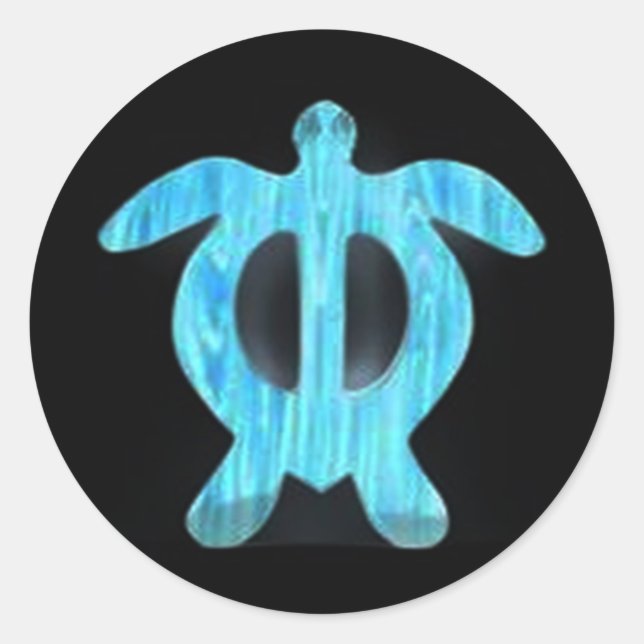 Adesivo Redondo Tartaruga petroglifo (Frente)