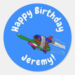 Adesivo Redondo Tartaruga voadora